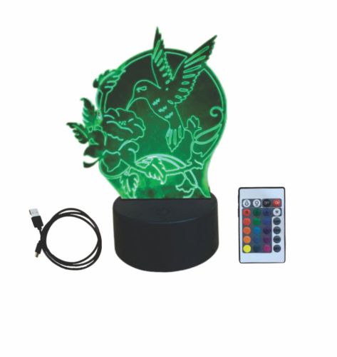 Luminária Led em Acrílico Beija-Flor