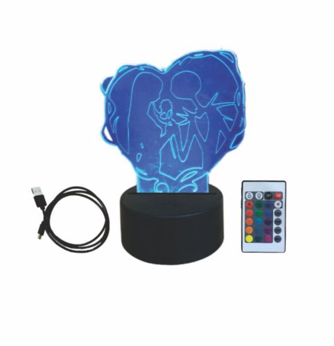 Luminária Led em Acrílico Jack e Sally